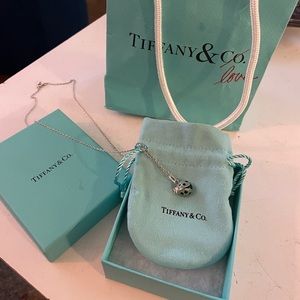 Tiffany & Co silver blue ladybug necklace w/ box and bag. Rare and perfect!